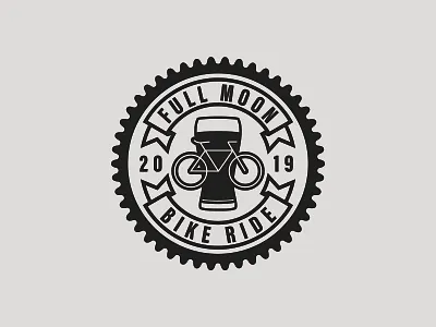 Full Moon Bike Ride apparel apparel design badge beer bike graphic design vector