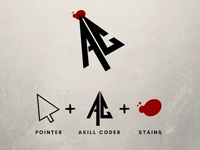 Akill Coder Logo branding flat icon logo