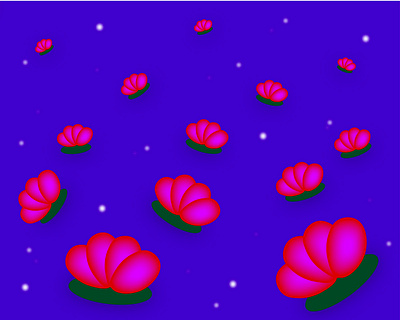 lotus colors design dreamy flowers graphic illustraion nature stayhome