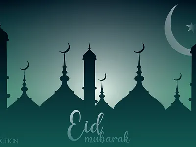 Happy Eid artwork design flat illustration typography vector