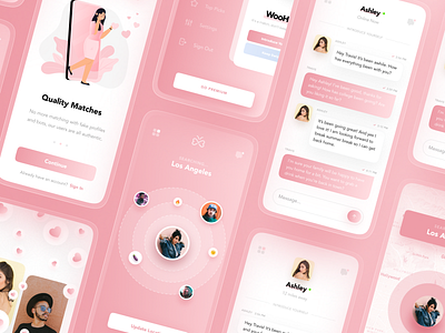 Dating App UI Kit 💌 clean dailyui dating app modern simple ui ui design ui designer ui kit user interface ux design web design