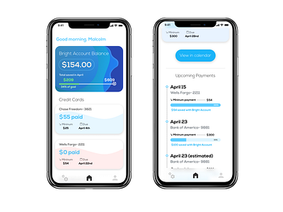 Bright Money Redesign mobile app uiux uxdesign