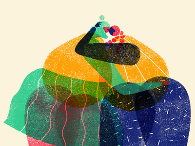 Love is L O V E art direction digital 2d illustration