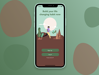 Sign Up/ Log in app design flat illustration ux