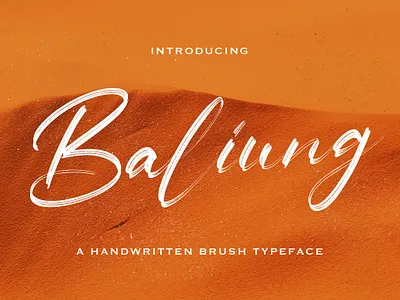 Baliung - Handwritten Font calligraphy casual classy elegant feminime handdrawn handlettering handwritten ligature logotype luxury modern signature stylish whimsical