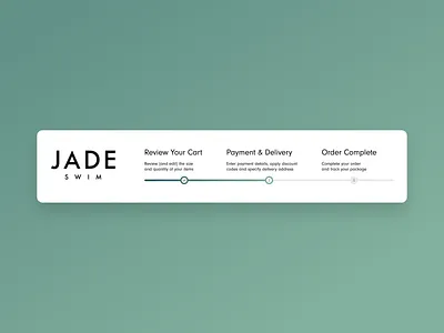 Daily UI 056—Breadcrumbs breadcrumbs checkout daily daily 056 daily ui daily ui 056 dailyui dailyuichallenge design figma interface jade swim swimsuit ui ui design web web design