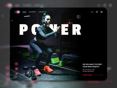 Gym equipment store concept design design ecommerce equipment exercise gym homepage illustrator landing page design landingpage photoshop shop store ui web website workout