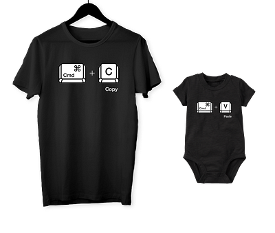 Copy Paste t-shirt & baby bodysuit baby dad son devs fathers day tshirtdesign