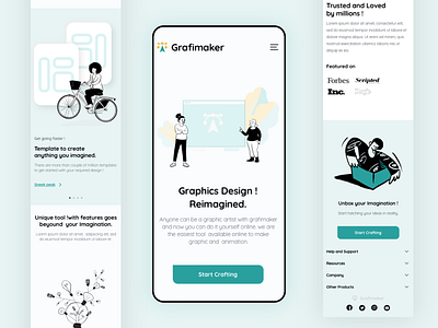 Grafimaker | Product Landing | Clean | Mobile app branding clean ui flat illustration ios landing page landing page design minimal mobile ui modern ui ux vector web