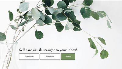 Daily UI Challenge 3 - Self Care Landing Page (2) dailyui design landing page ux web