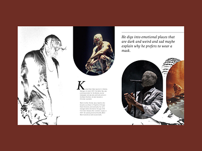 Layout exploration #4 blend concept design elipse experiment exploration graphic kanye kanye west layout layouts mask minimal print tour typography ui ux web concept webdesign