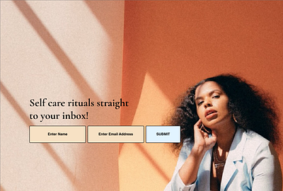 DailyUI Challenge 003 - Self Care Landing Page dailyui design landing page ux web