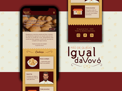 Igual da Vovó Website Layout adobe illustrator design landing design landing page mobile mobile ui web design website website concept