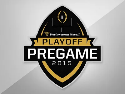 College Football Playoff Pregame Logo athletics branding cfp college college football playoff football identity logo university