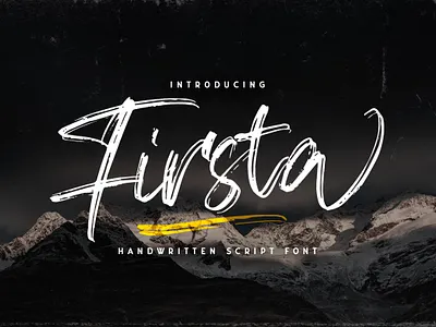 Firsta - Handwritten Font calligraphy casual classy elegant feminime handdrawn handlettering handwritten ligature logotype luxury modern signature stylish whimsical