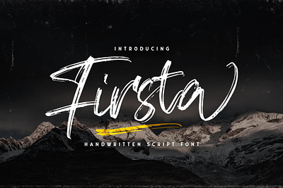 Firsta - Handwritten Font calligraphy casual classy elegant feminime handdrawn handlettering handwritten ligature logotype luxury modern signature stylish whimsical