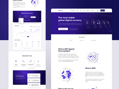 Launching the XDR stablecoin landing page fintech ui ux web