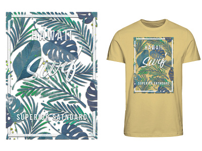 HAWAII Surf beach beach party branding design floral floral art floral design floral pattern florals illustration photoshop t shirt t shirt design t shirt illustration t shirt mockup typography vintage badge vintage design vintage logo