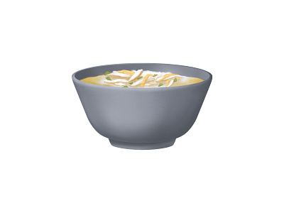 Chicken Porridge Without Spoon bowl chicken emoji emotion foodillustration icon illustration ui