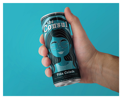 “Consul” ESFJ Personality Cocktail Can branding design illustration mockups package design packaging typography vector