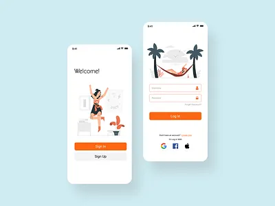 UI - Login Page figma login page ui ui design welcome page