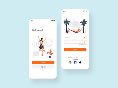 UI - Login Page figma login page ui ui design welcome page