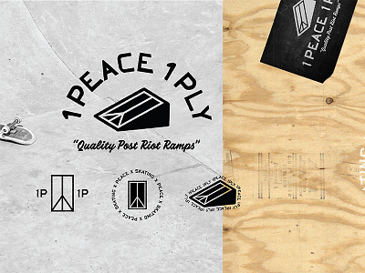 1Peace 1Ply Identity black black white branding california idenity logo logos losangeles nonprofit plywood protest protests recycle skate skateboarding