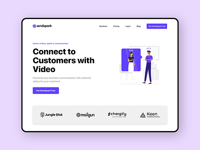 Sendpark Landing Page adobe xd landing page ui web design