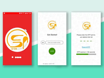 SP&Co Jeweller- Login designs app branding design illustration logo