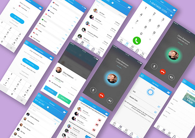 International VOIP calling app UI branding call telecommunication ui