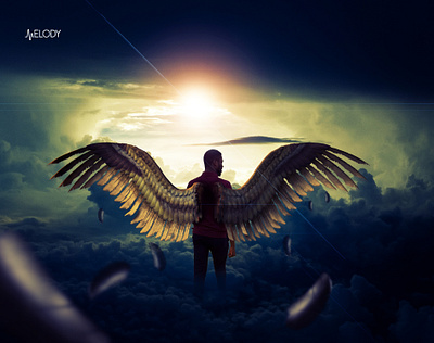 Angel wings photo manipulation graphicdesign photomanipulation photoshop