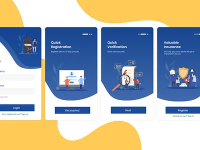 P&C Insurance app branding design ui ux