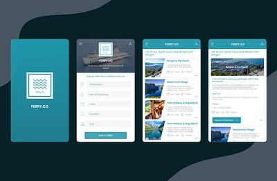 Ferry app mobile travel app ui ux