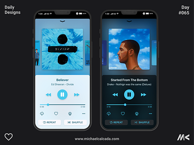 Daily Designs in Quarantine #065 apple ios ios 14 ios 14 concept ios 14 design ios concept ios redesign ios14 iphone iphone 12 music music app music player redesign siri ui ux wwdc wwdc 2020