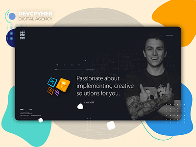 Devcpyher - 𝗗𝗶𝗴𝗶𝘁𝗮𝗹 𝗔𝗴𝗲𝗻𝗰𝘆 agency agency website clean design flat flat design interface landing page minimal studio ui uidesign uiinspiration userexperience userinterface ux web webdesign website