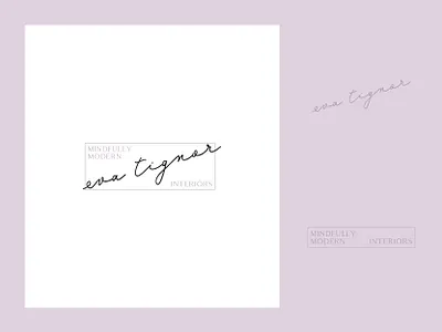 logo for interior designer branding delicate identity system interior design lavender logo mark script