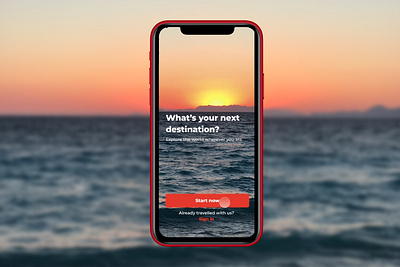 Landing Page | explore the world landing page mobile app mockup signup page storytelling uidesign uiux