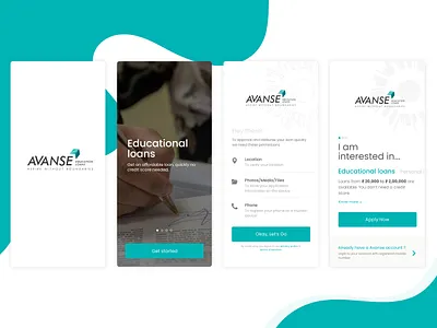 Avanse - Login and Onboarding app branding design education figma ui ux