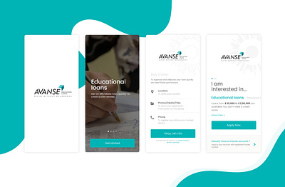 Avanse - Login and Onboarding app branding design education figma ui ux