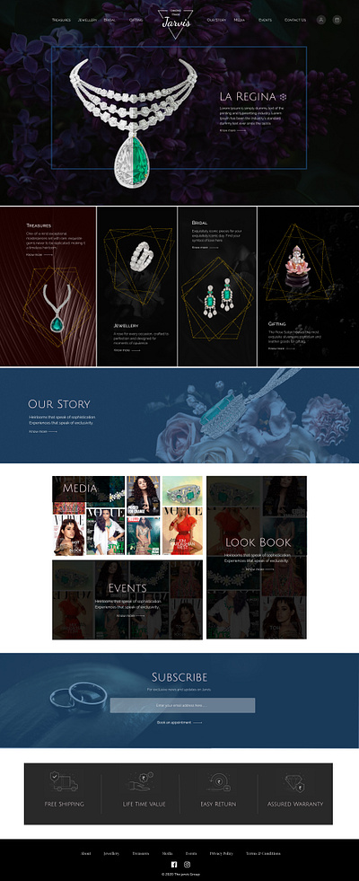 Jewellery Website branding design ui ux web