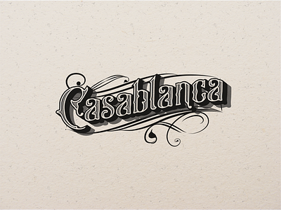 Casablanca vintage lettering branding design handlettered handlettering handmade font handmadetype illustration lettering retro retro design typography typography design vector vintage vintage logo