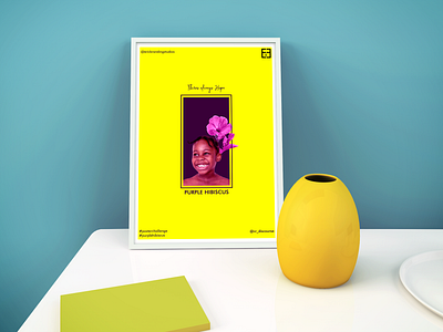 Purple Hibiscus design poster design