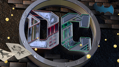 3d DC brand batman brand cinema4d dc illustration joker light logo