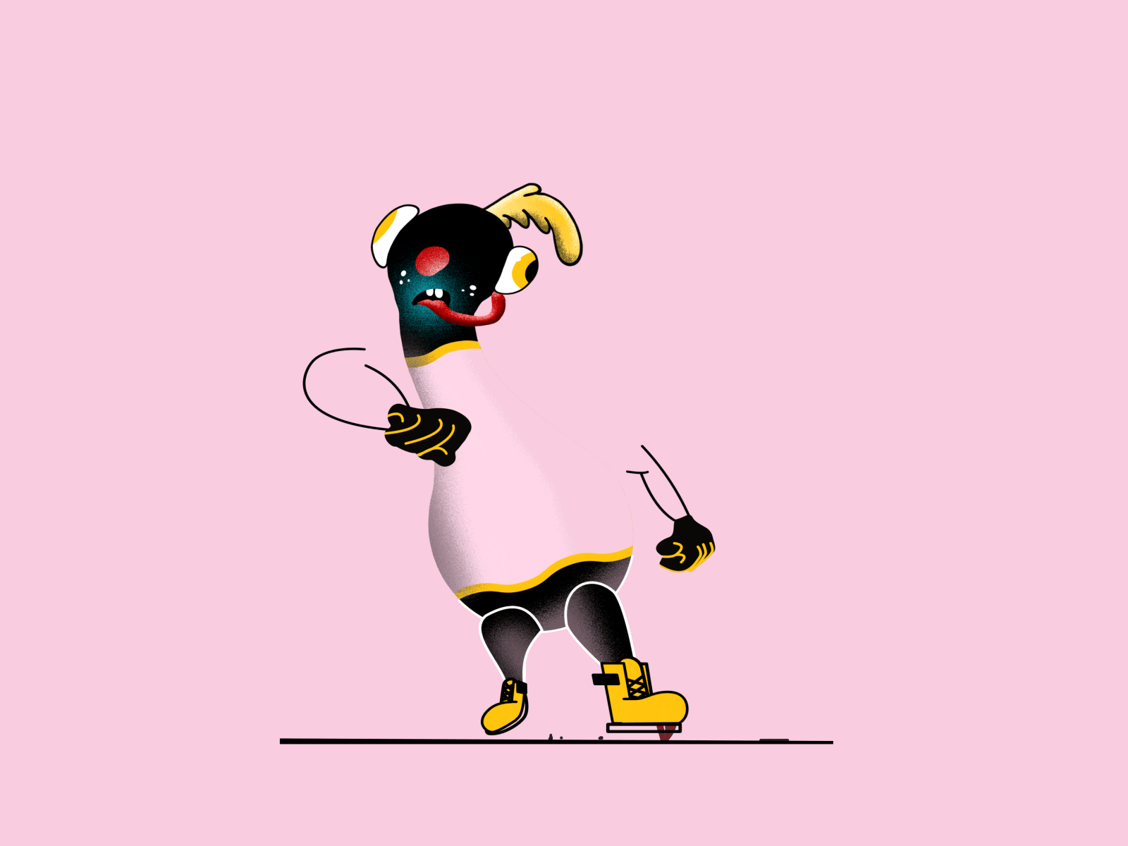 Crazy Cycle aftereffects animation animation 2d character character animation crazy design framebyframe illustration loop walk walkcycle walking walking cycle