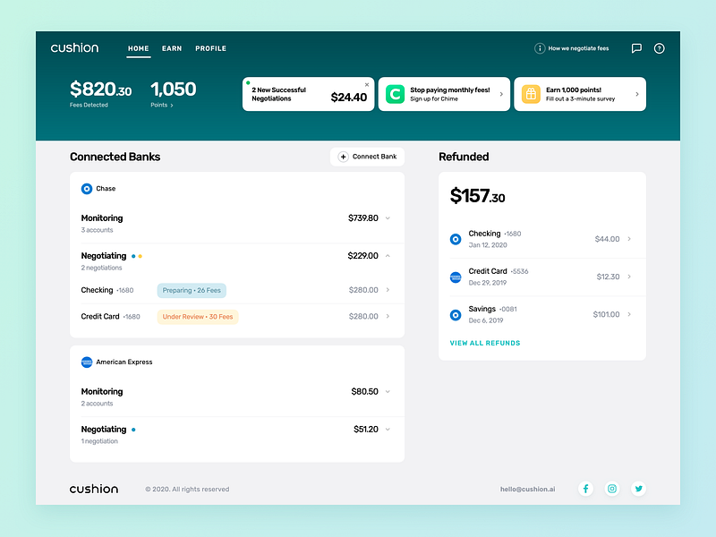 Cushion App Dashboard dashboard dashboard app dashboard design dashboard ui interface ui ui ux ui design uiux uiux design user experience user experience design user interface ux ux design uxui web app web app design web apps web design