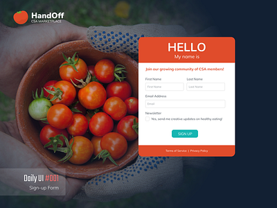 Daily UI #001 - Sign-up Form dailyui dailyui 001 ui uidesign