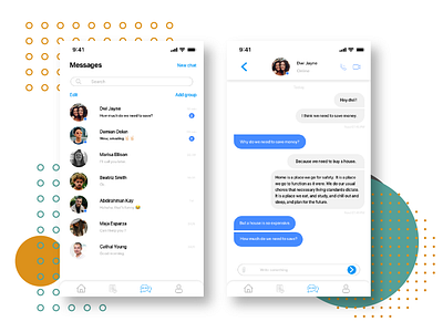 Direct messages app dailyui design freepik illustration message minimalist ui ux