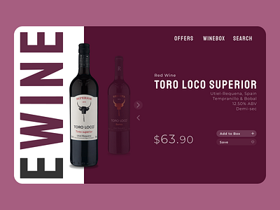 E-Commerce Shop (Single Item) - Daily UI Challenge #012 challenge daily ui design ecommerce items shop ui uxdesign wine