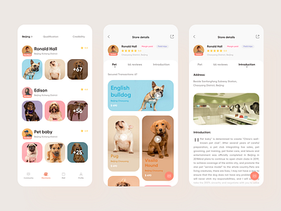 Pet app 2 app branding pet app ui