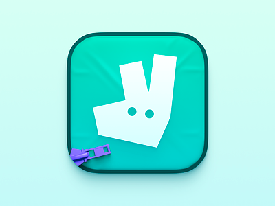 What if? Deliveroo icon as a Delivery bag. android bag deliveroo delivery design icon illustration interface ios logo macos vector